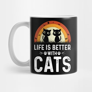 life is better with cats t-shirt Mug